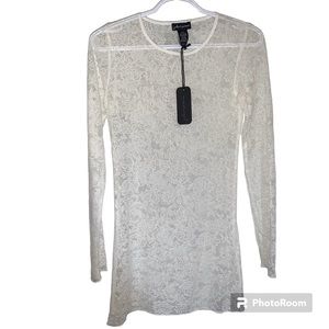 NWT Lace Long sleeve Long Top NWOT